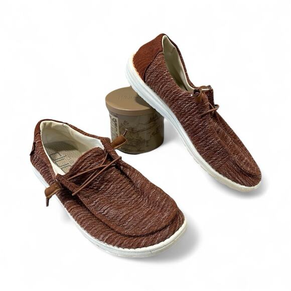 Hey Dude Wendy Stretch Rust Women’s Size 10 Shoes Casual Comfortable - Picture 1 of 11